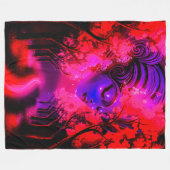 Neon Goddess in Enchanted Forest Fleecedecke (Vorderseite (Horizontal))