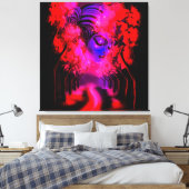 Neon Goddess in Enchanted Forest Leinwanddruck (Insitu (Schlafzimmer))