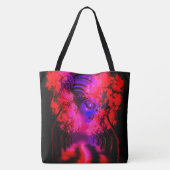 Neon Goddess in Enchanted Forest Tasche (Rückseite)