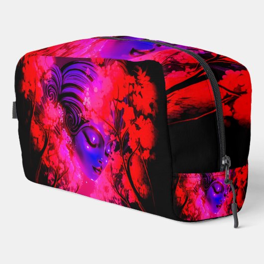 Neon Goddess in Enchanted Forest Waschbeutel (Rechte Ecke)