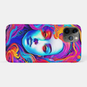 Neon Goddess mit blühendem kosmischem Haar Case-Mate iPhone Hülle (Rückseite (Horizontal))
