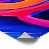 Neon Goddess mit blühendem kosmischem Haar Poster (Ecke)