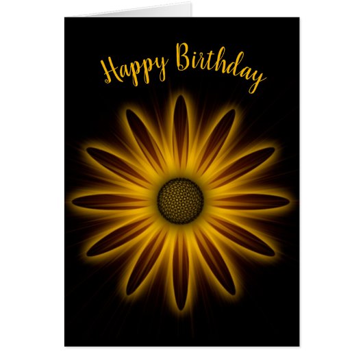 Neon Gold Birthday Daisy (Vorne)
