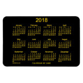 Neon Gold Kalender 2018 von Janz 4x6 Magnet (Horizontal)