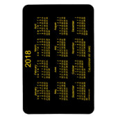 Neon Gold Kalender 2018 von Janz 4x6 Magnet (Vertikal)
