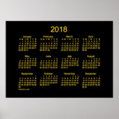 Neon Gold Wall Calendar von Janz 2018 Poster (Vorne)