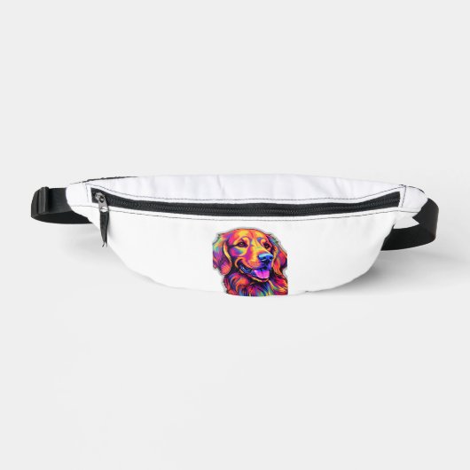 Neon Golden Retriever Bauchtasche (Vorderseite)