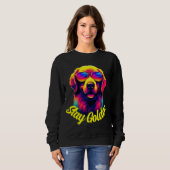 Neon Golden Retriever Sweatshirt (Vorne ganz)