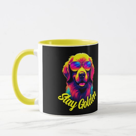 Neon Golden Retriever Tasse (Links)