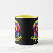 Neon Golden Retriever Tasse (Zentrum)