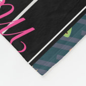 Neon Goldfish Mongram Individuelle Name Fleecedecke (Ecke)