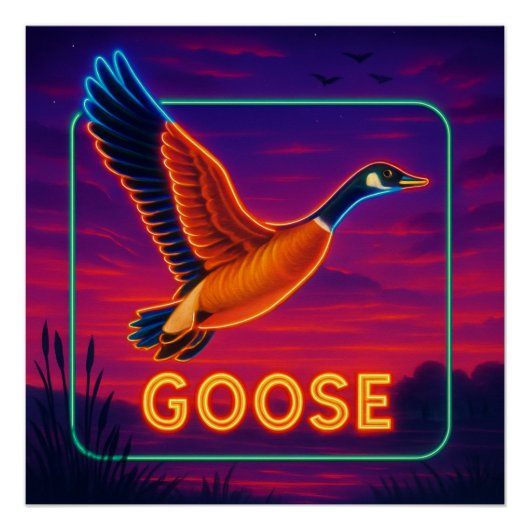 Neon Goose Poster (Vorderseite)