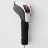 Neon Gordon Setter Golf Headcover (angewinkelt)