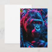 Neon Gorilla Dankeskarte (Vorne/Hinten)