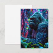 Neon Gorilla Dankeskarte (Vorne/Hinten)
