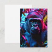 Neon Gorilla Dankeskarte (Vorne/Hinten)