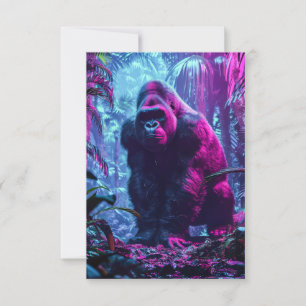 Neon Gorilla Dankeskarte