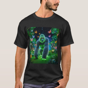 Neon Gorilla in der Nacht T-Shirt