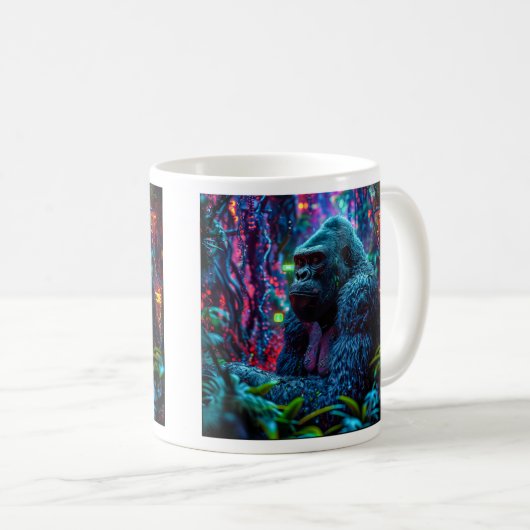 Neon Gorilla Kaffeetasse (VorderseiteRechts)