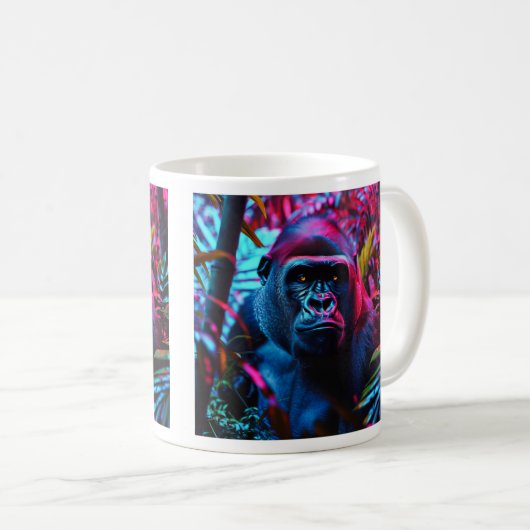 Neon Gorilla Kaffeetasse (VorderseiteRechts)