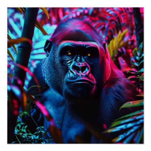 Neon Gorilla Poster (Vorderseite)