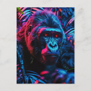 Neon Gorilla Postkarte