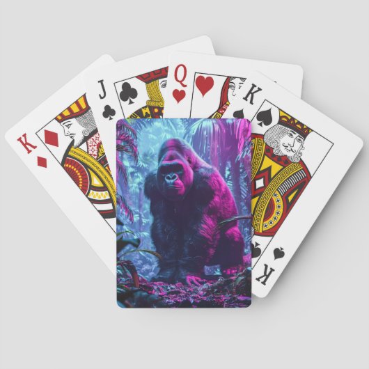 Neon Gorilla Spielkarten (Rückseite)