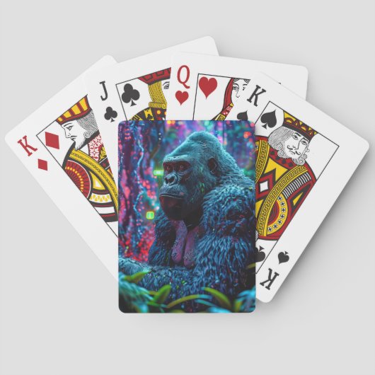 Neon Gorilla Spielkarten (Rückseite)