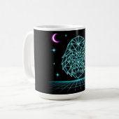 Neon Gorilla Synthwave - Retro Power Bestie Kaffeetasse (Vorderseite Links)