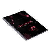 Neon Goth Notebook - Pink & Black Journal Notizblock (Rechte Seite)