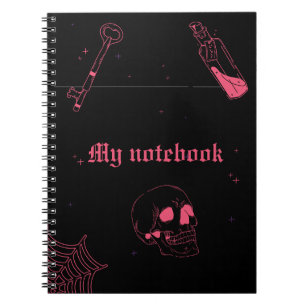 Neon Goth Notebook - Pink & Black Journal Notizblock