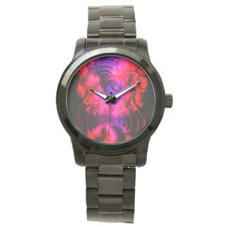 Neon-Göttin im verzauberten Wald Armbanduhr