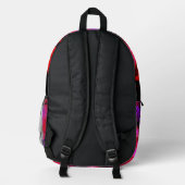 Neon-Göttin im verzauberten Wald Bedruckter Rucksack (Rückseite)