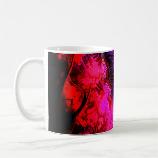 Neon-Göttin im verzauberten Wald Kaffeetasse