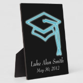 Neon Grad Cap Light Blue Fotoplatte (Seite)