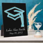 Neon Grad Cap Light Blue Fotoplatte (Seite)