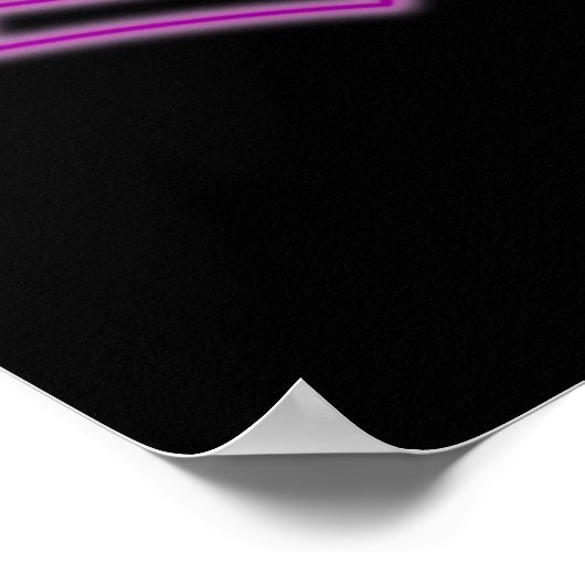 Neon Grad Cap Lila Poster (Ecke)