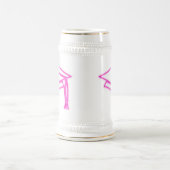 Neon Grad Cap Pink Stein Bierglas (Mittel)