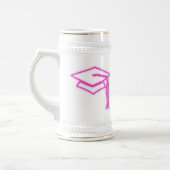 Neon Grad Cap Pink Stein Bierglas (Links)