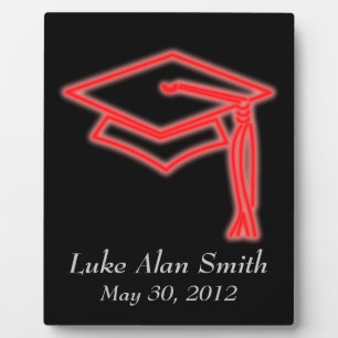 Neon Grad Cap Red Fotoplatte