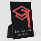 Neon Grad Cap Red Fotoplatte (Seite)