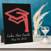 Neon Grad Cap Red Fotoplatte (Seite)