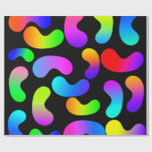 NEON GRADIENT MODERN BLACK PATTERN GESCHENKPAPIER (Flach)