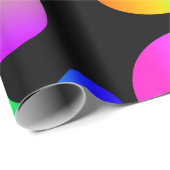 NEON GRADIENT MODERN BLACK PATTERN GESCHENKPAPIER (Rolleneckpunkt)