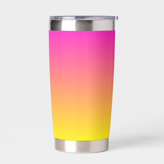 Neon Gradient Pink to Yellow Thermobecher (Links)