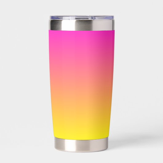 Neon Gradient Pink to Yellow Thermobecher (Vorderseite)