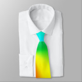 Neon Gradient Rainbow Abstract Krawatte (Gebunden)