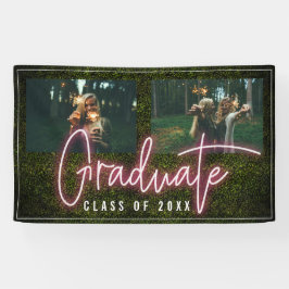 Neon Graduate Class 2 Foto Graduation Party Banner