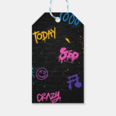 Neon Graffiti 6 7 Meme Trend Six Seven Birthday Geschenkanhänger (Rückseite)