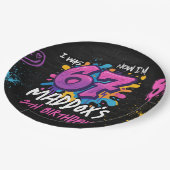 Neon Graffiti 6 7 Meme Trend Six Seven Birthday Pappteller (Schrägansicht)